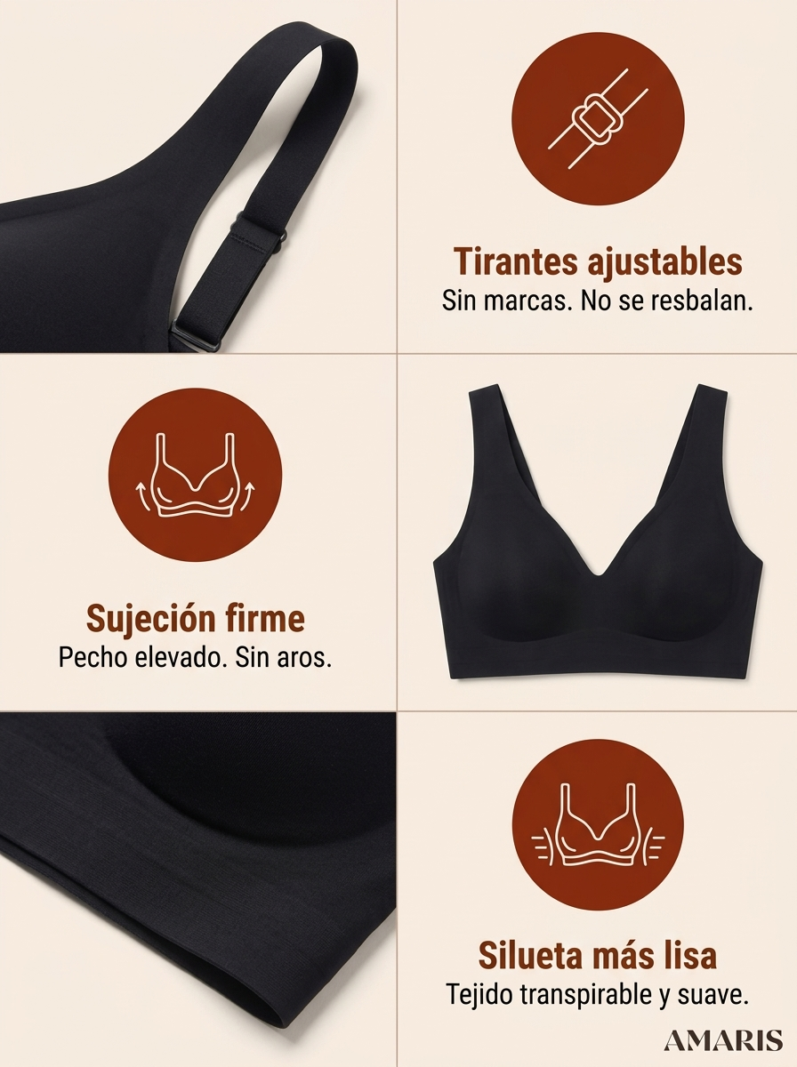 Amaris Confort™ – Sujetador Sin Aros, Comodidad Absoluta